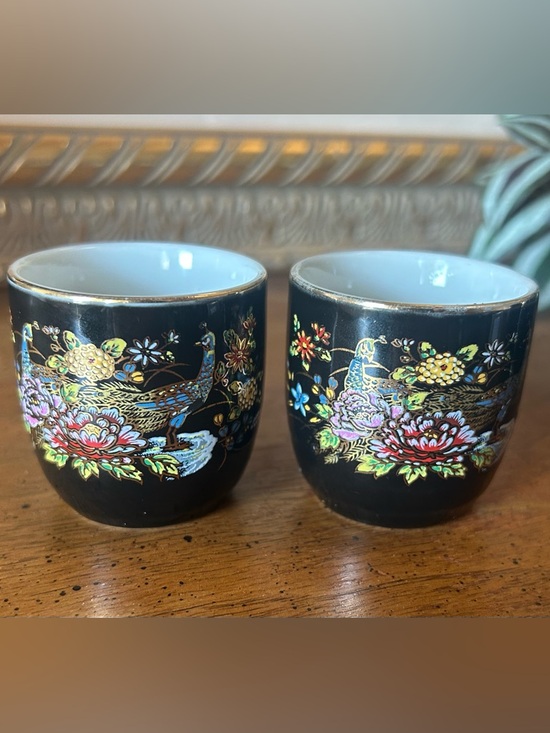 Other - 🐕3/20 Vintage Kutani-Style Japanese Sake Cups- Set of 2